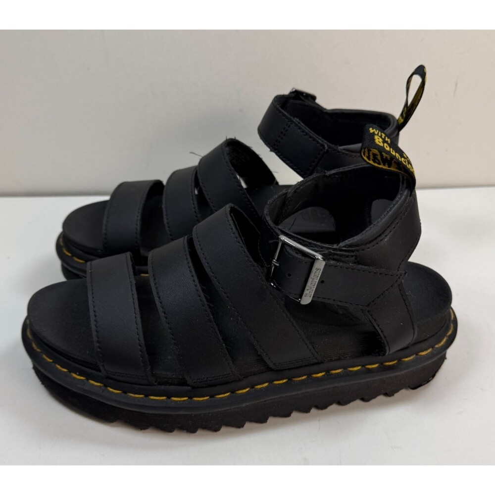 Dr. Martens Blaire Platform Black Chunky Strappy Sandals Womens Size US 7